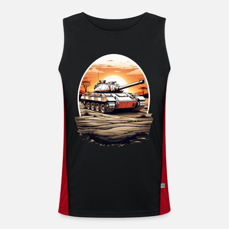 Panzer Funktionelles Kontrast-Tank Top für Männer 