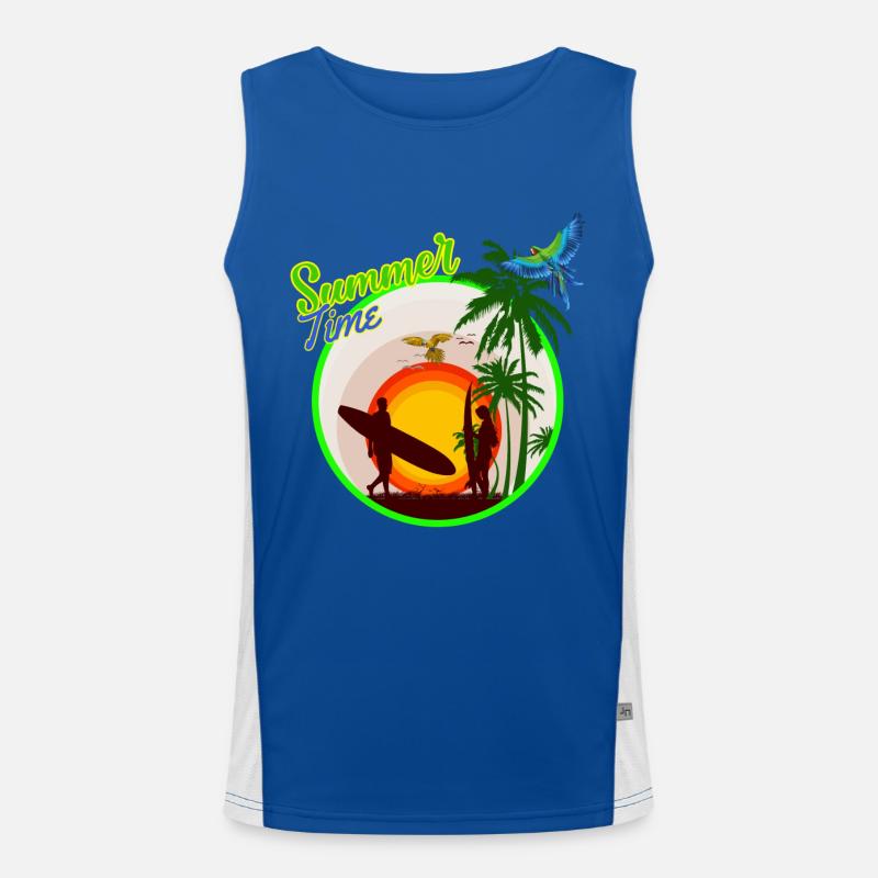 Sommerzeit Funktionelles Kontrast-Tank Top für Männer 