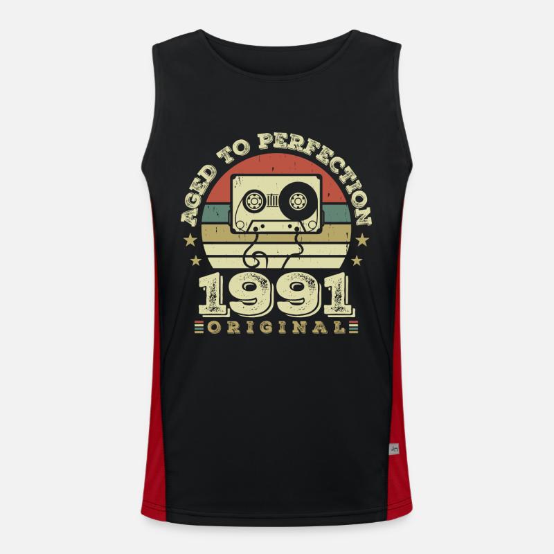 Original Vintage Jubiläums-Geschenkidee 1991 Funktionelles Kontrast-Tank Top für Männer 