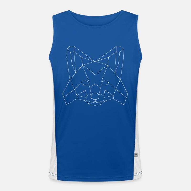 Fuchs polygons white Men's Functional Contrast Tank Top 