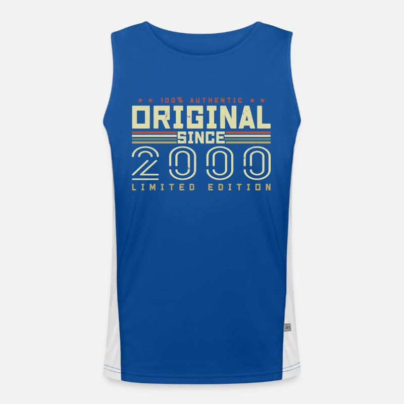 Original 2000 Retro 2000 Birthday Gift Men's Functional Contrast Tank Top 