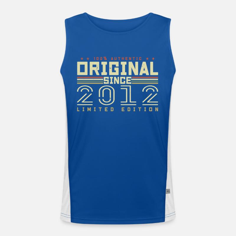Original 2012 Retro 2012 Geburtstagsgeschenk Funktionelles Kontrast-Tank Top für Männer 