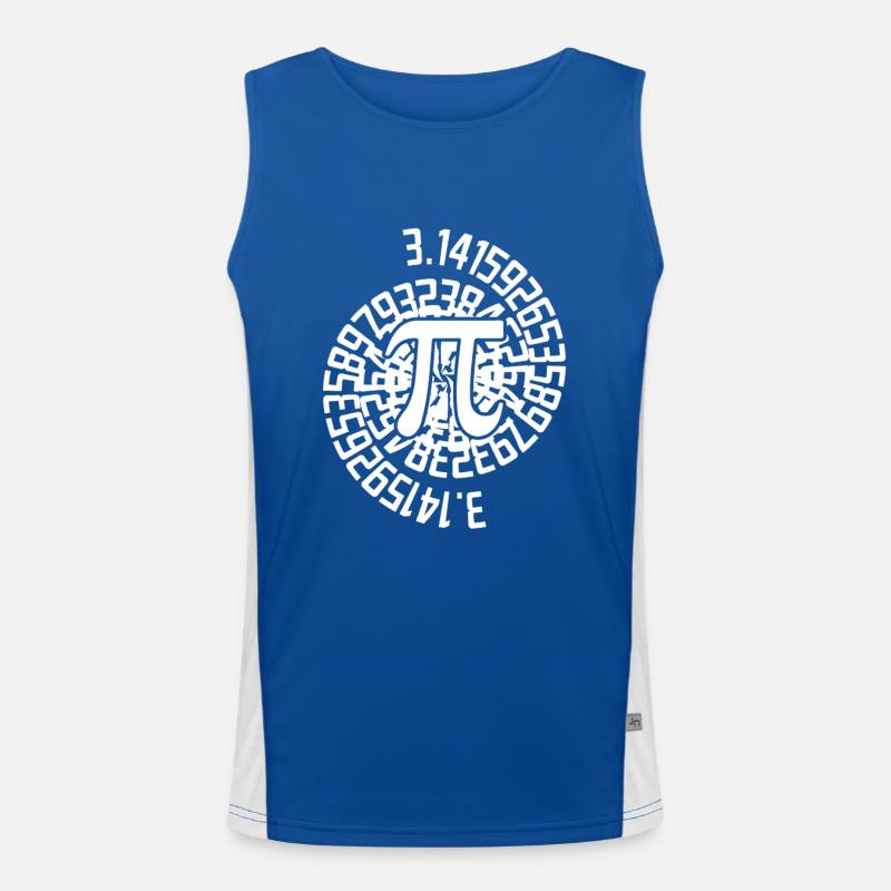 The Mathematical Number Pi 3.14 Mathematics PI Funktionelles Kontrast-Tank Top für Männer 