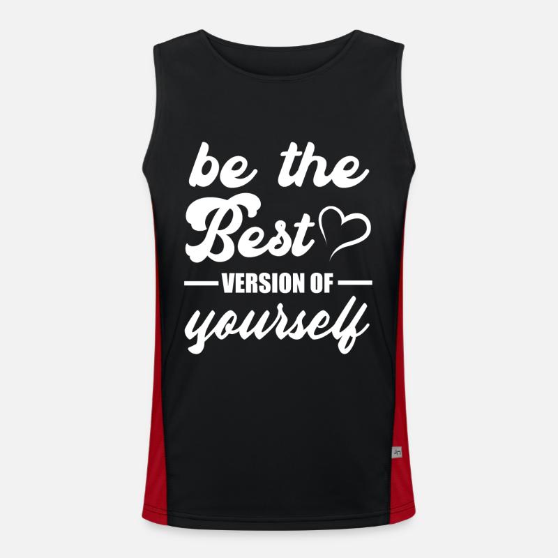 Soyez la meilleure version de vous-même motivation Citations Débardeur respirant contrasté Homme 