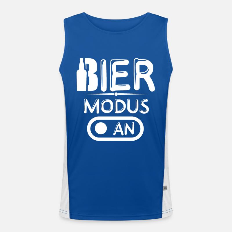 Beer Mode on Bier Modus an Funktionelles Kontrast-Tank Top für Männer 