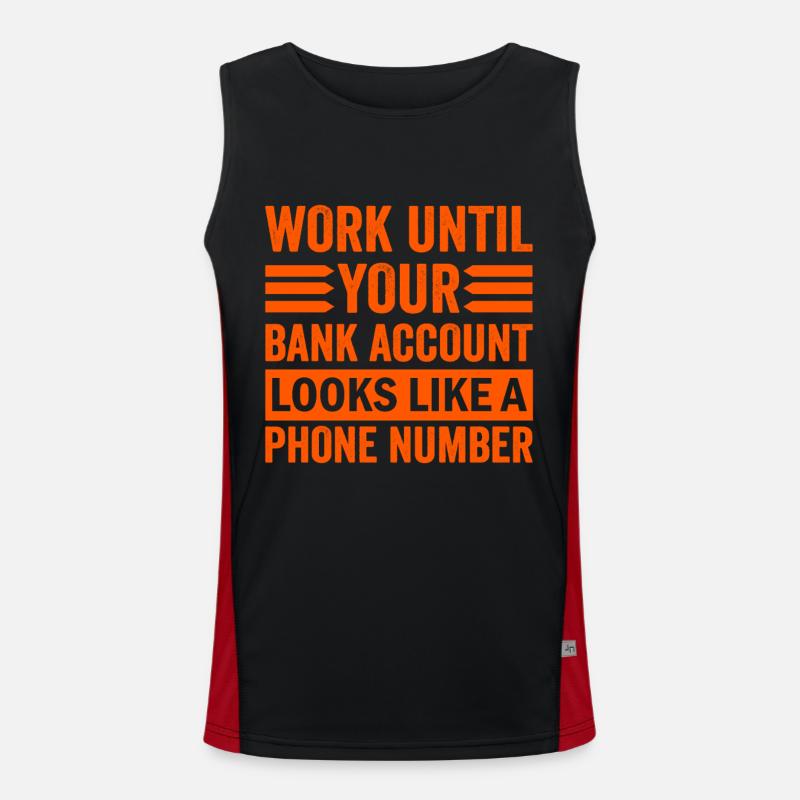 Work until your account looks like phone number Men's Functional Contrast Tank Top 