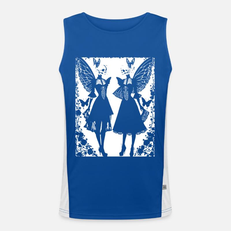 Fairycore Ästhetik Skelett Fee Goth Gothic G Funktionelles Kontrast-Tank Top für Männer 