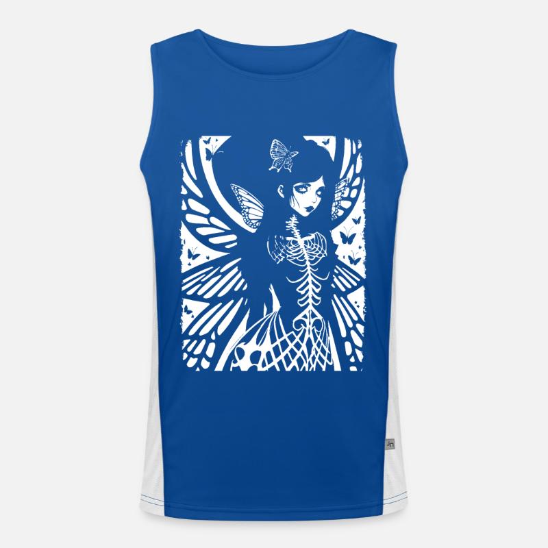 Fairycore Esthétique Squelette Fée Goth Gothique G Débardeur respirant contrasté Homme 