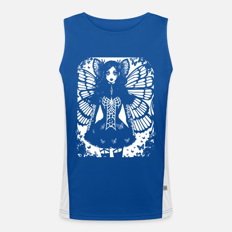 Fairycore Ästhetik Skelett Fee Goth Grunge G Funktionelles Kontrast-Tank Top für Männer 