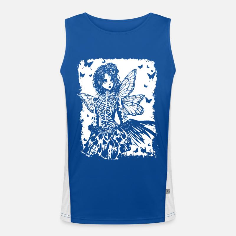 Fairycore Ästhetik Skelett Fee Goth Gothic G Funktionelles Kontrast-Tank Top für Männer 