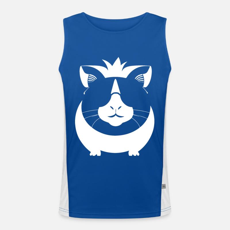 Funny Hamster with Sunglasses Hamsters Men's Functional Contrast Tank Top 