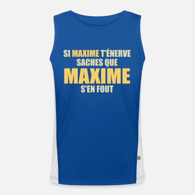 Wenn Maxime dich nervt, sei dir bewusst, dass Maxime sich einen Dreck darum schert Funktionelles Kontrast-Tank Top für Männer 