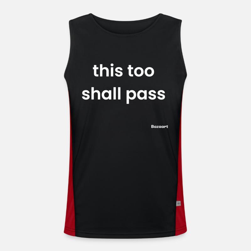 This too shall pass - Men's Functional Contrast Tank Top  - black/red