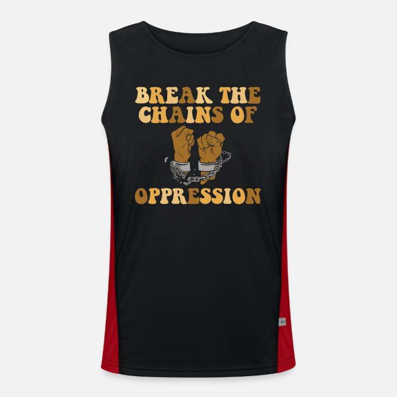 Briser les chaînes de l’oppression Débardeur respirant contrasté Homme 