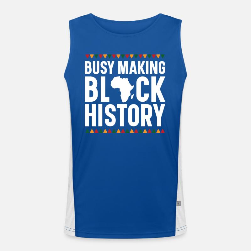 Fleißig Schwarze Geschichte Machen Afrika Funktionelles Kontrast-Tank Top für Männer 