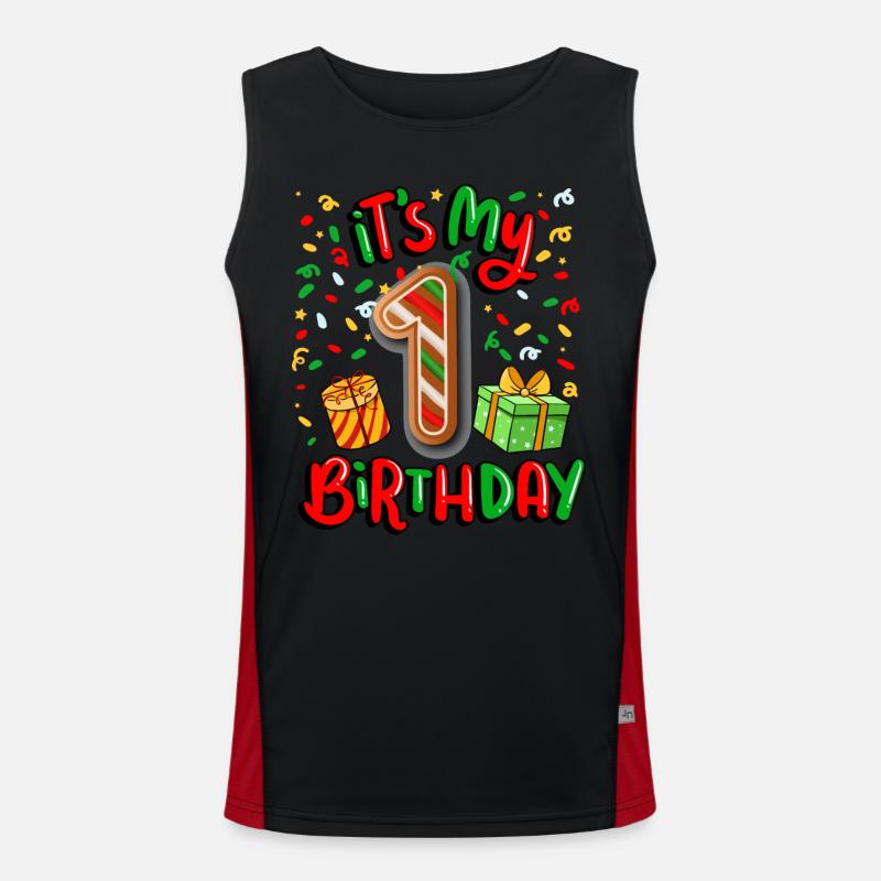 C’est mon cadeau de Noël 1 anniversaire Débardeur respirant contrasté Homme 