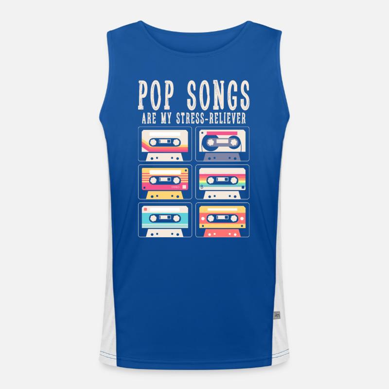 Pop-songs Sind Mein Stress-reliever Funktionelles Kontrast-Tank Top für Männer 