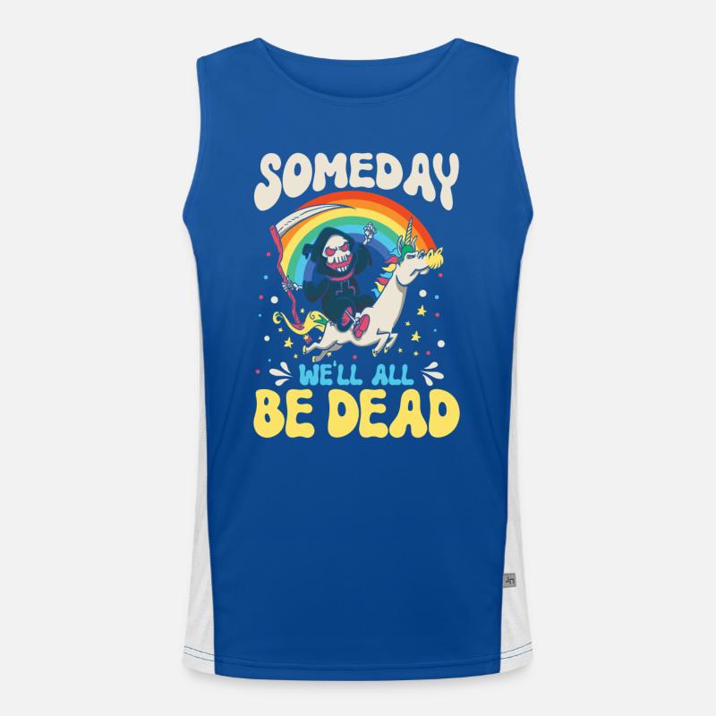 One day we will all be dead Rainbow Men's Functional Contrast Tank Top 