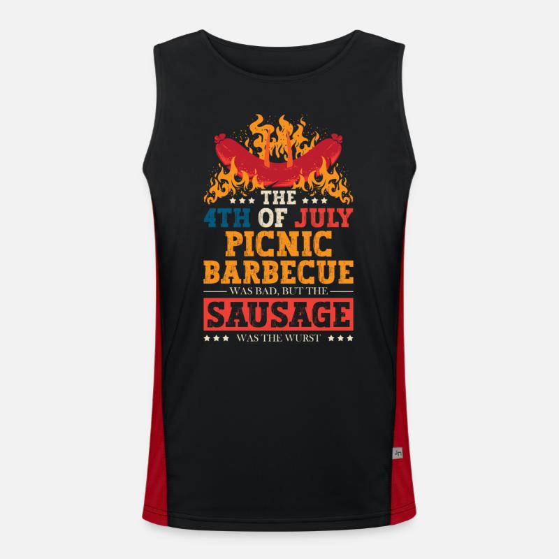 Das 4. Juli-picknick-grillen War Eine Schlechte Funktionelles Kontrast-Tank Top für Männer 