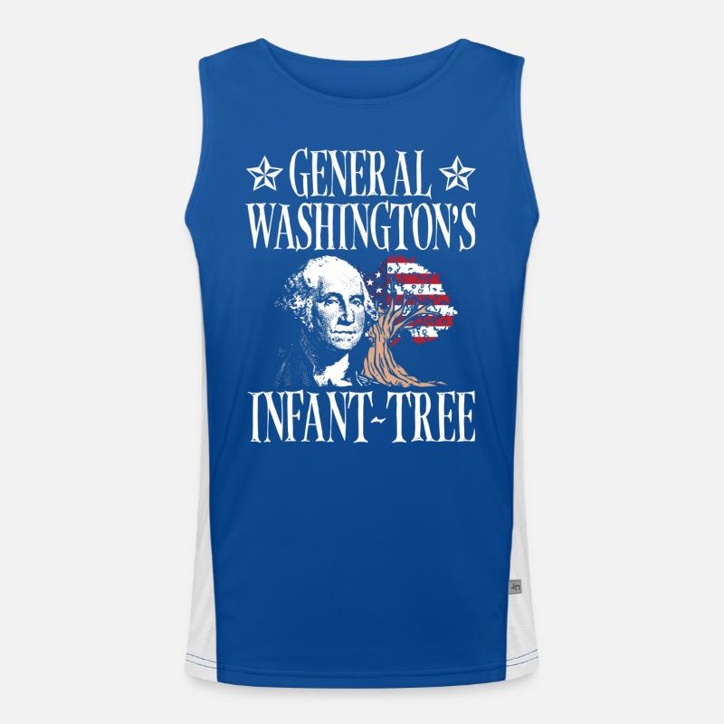 General Washingtons Säuglingsbaum 4. Juli Funktionelles Kontrast-Tank Top für Männer 