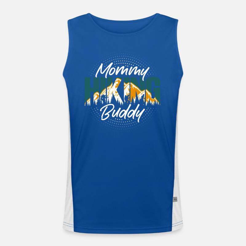 Mama Wanderkamerad Bergwanderer Mutter Camper Funktionelles Kontrast-Tank Top für Männer 