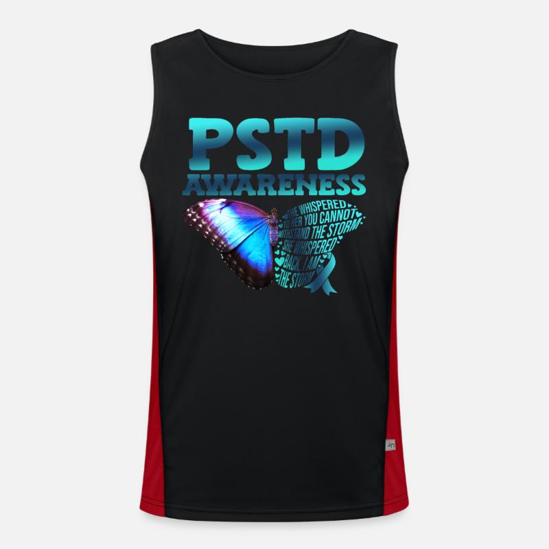 Pstd awareness Post-traumatic Men's Functional Contrast Tank Top 