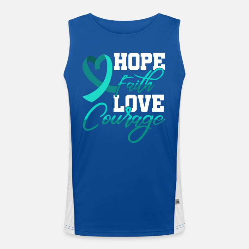 Espoir Foi Amour Courage Pstd Conscience du stress Débardeur respirant contrasté Homme 