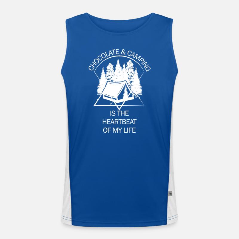 Tent Camping Camper Scout Bivouac Men's Functional Contrast Tank Top 
