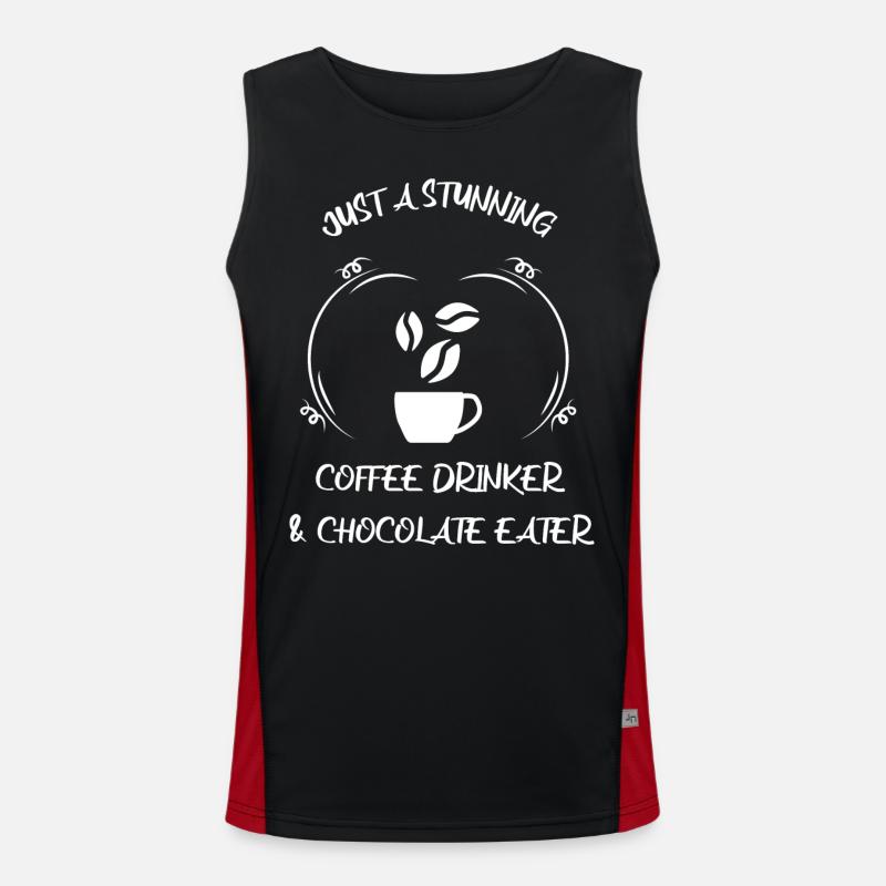 Café, expresso, café et chocolat Débardeur respirant contrasté Homme 