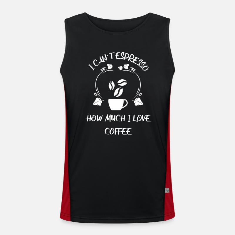 Coffee Espresso Coffee - Men's Functional Contrast Tank Top  - black/red