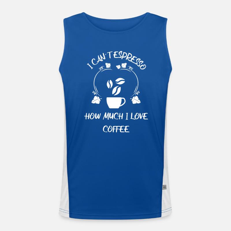 Kaffee Espresso Käffchen Funktionelles Kontrast-Tank Top für Männer 