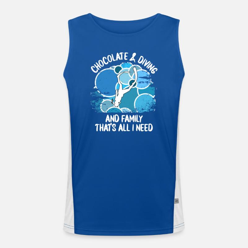 Divers Scuba Diving Scuba Diving Scuba Diving Men's Functional Contrast Tank Top 