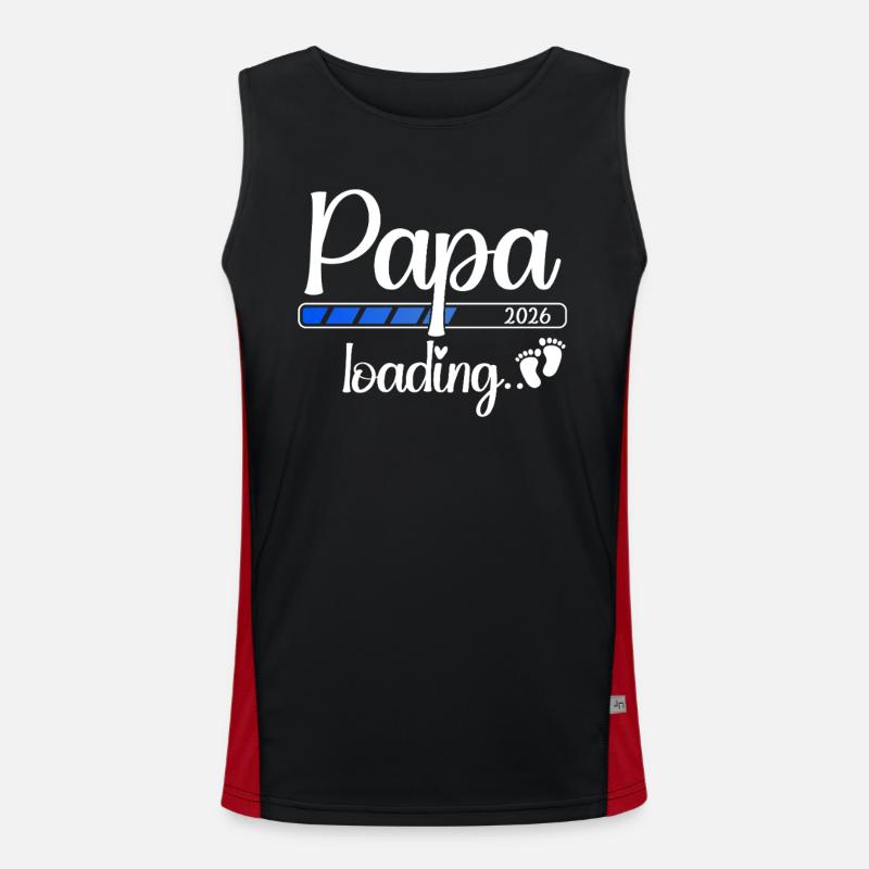 Papa 2026 Loading Werdender Papa 2026 Funktionelles Kontrast-Tank Top für Männer 