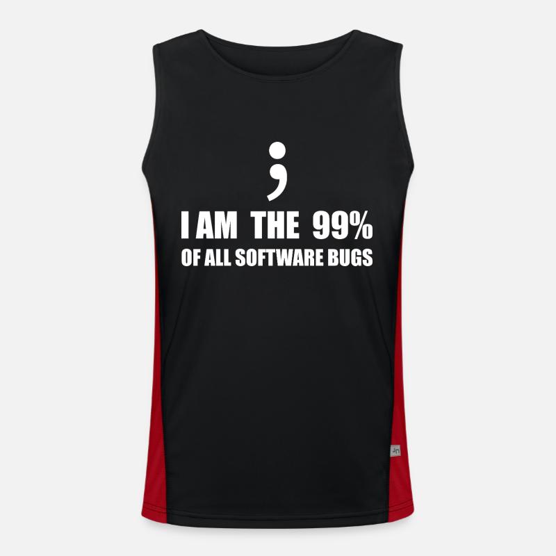 Computer Scientist Programmer - Men's Functional Contrast Tank Top  - black/red