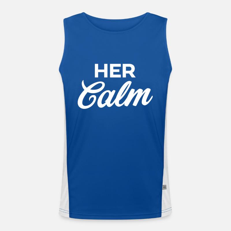 Haar Kalmte Functionele contrasterende tanktop voor mannen 
