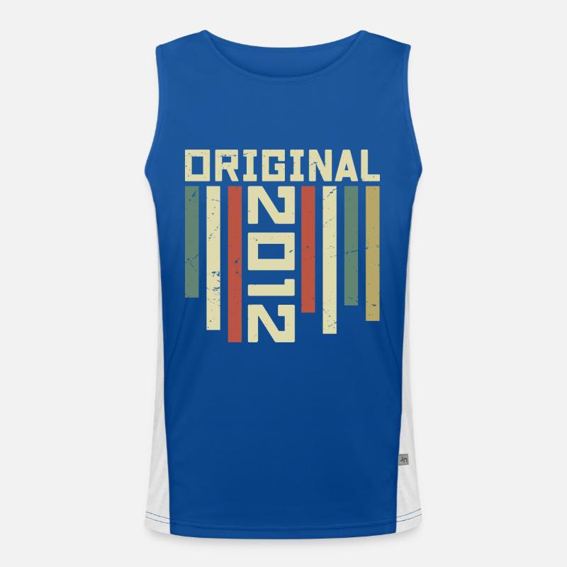 2012 Retro Geschenk 2012 12 Jahre Jubiläum Geschenk Funktionelles Kontrast-Tank Top für Männer 