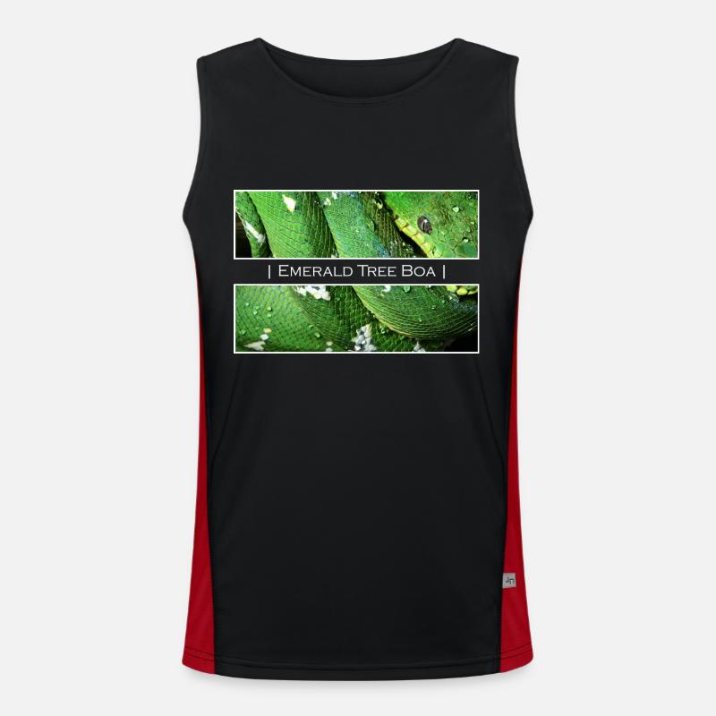 Smaragdbaum-Boa Funktionelles Kontrast-Tank Top für Männer 