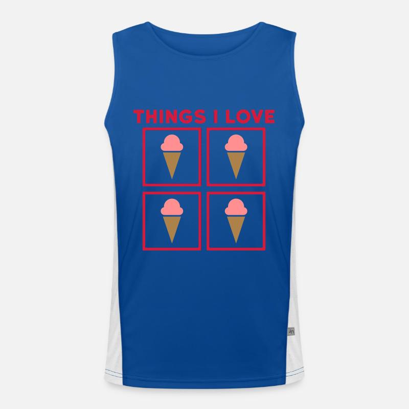 Things I love (icecream) Funktionelles Kontrast-Tank Top für Männer 