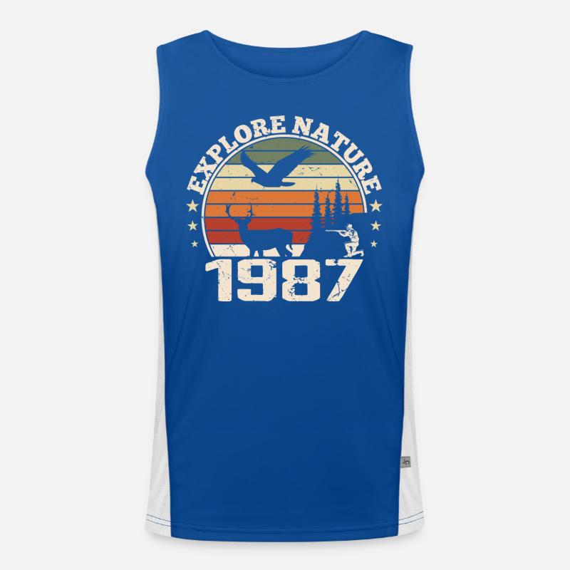 1987 Klassisches Jäger-Jubiläumsgeschenk 1987 Funktionelles Kontrast-Tank Top für Männer 