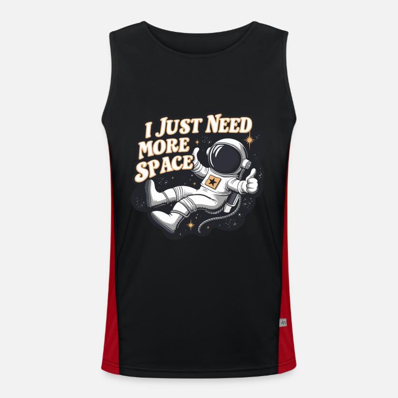 Astronaut Funny Saying I Need More Space Men's Functional Contrast Tank Top 