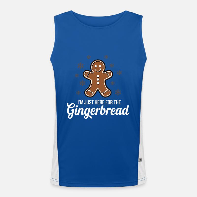 Gingerbread Gingerbread Man Christmas Men's Functional Contrast Tank Top 