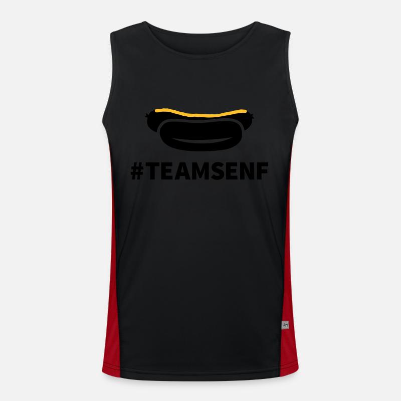 Team Senf Funktionelles Kontrast-Tank Top für Männer 