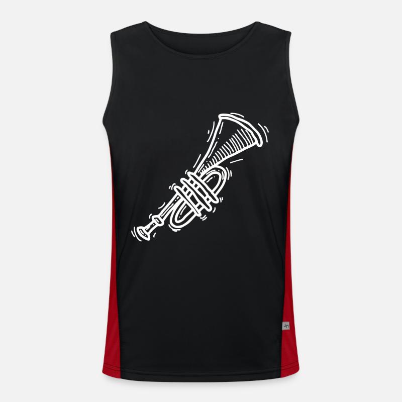 Trompete Funktionelles Kontrast-Tank Top für Männer 
