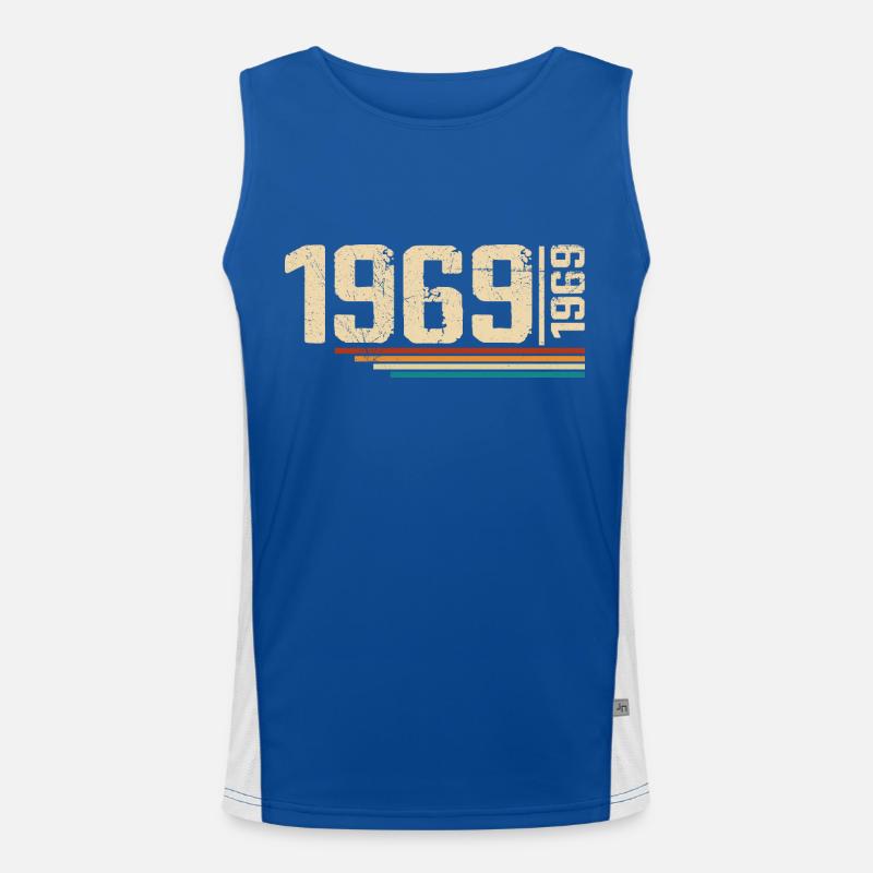 Vintage-Geburtstag 1969. Geburtstagsfeier 1969 Funktionelles Kontrast-Tank Top für Männer 