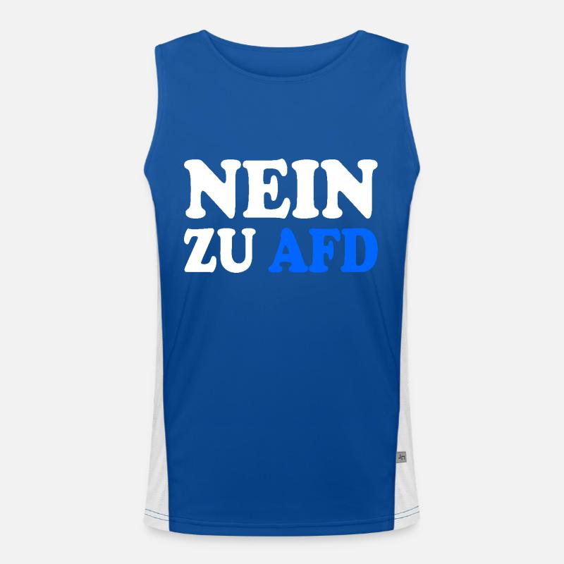 Nein zu afd Funktionelles Kontrast-Tank Top für Männer 