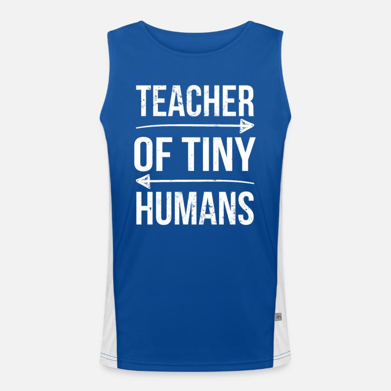 Professeur de Tiny Humans Kindergarten Lehrer Débardeur respirant contrasté Homme 
