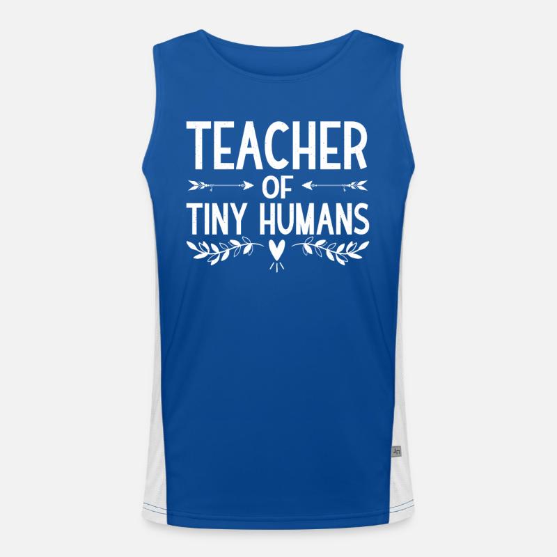 Professeur de Tiny Humans Kindergarten Lehrer Débardeur respirant contrasté Homme 