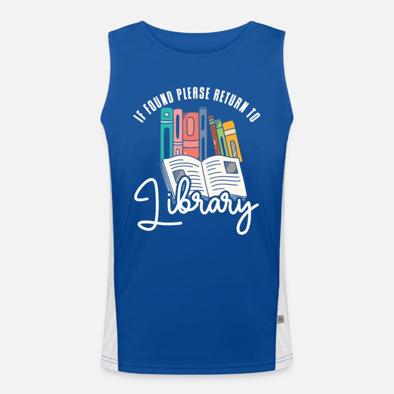 If Found Please Return to Library Funktionelles Kontrast-Tank Top für Männer 