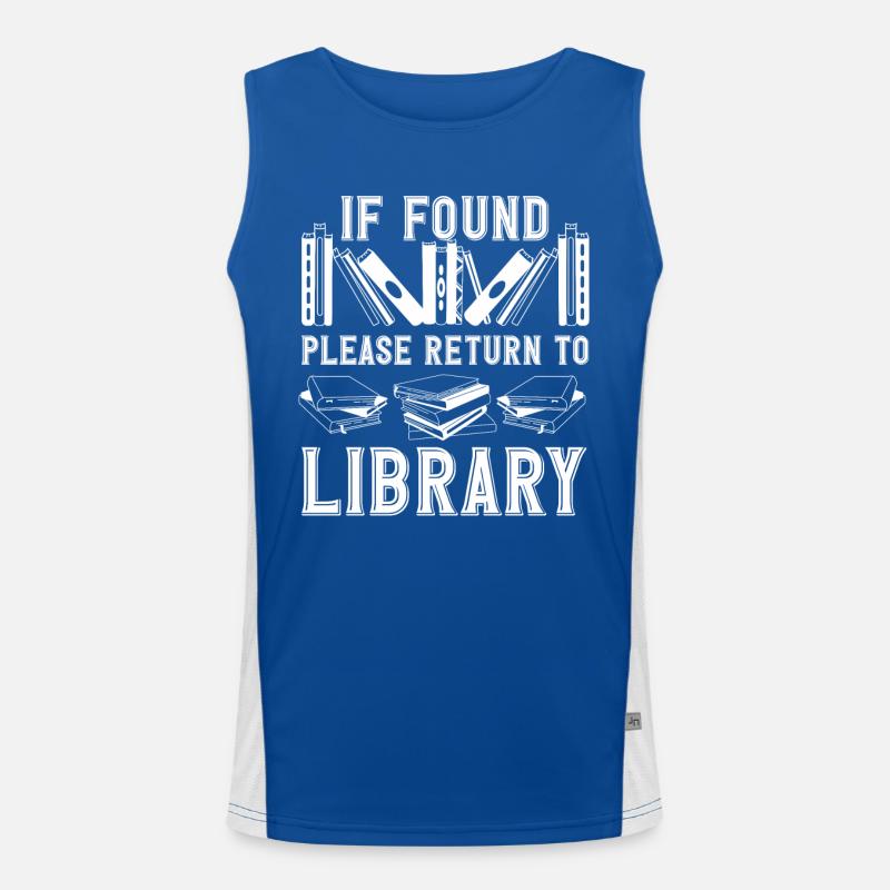 If Found Please Return to Library Funktionelles Kontrast-Tank Top für Männer 