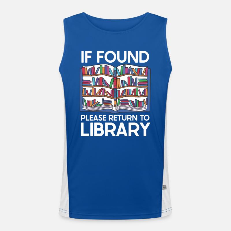 If Found Please Return to Library Funktionelles Kontrast-Tank Top für Männer 
